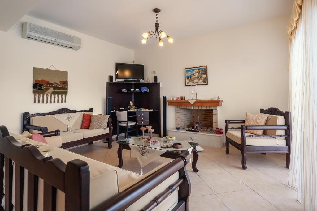 Triopetra Luxury Villas Fournou Lago Ruang foto